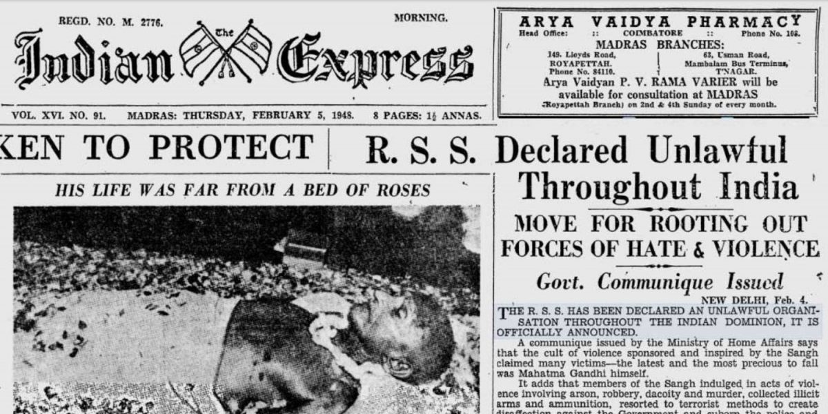 #Reminder: This day in 1948 (4-Feb-1948), Sardar Vallabhai Patel issued a communique to ban the RSS to “root out forces of hate and violence”