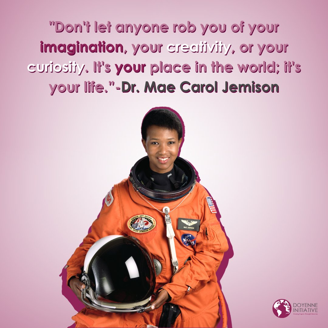 Celebrate Dr. Mae Carol Jemison, a doyenne in science and space exploration 👩🏾‍🚀! 

#womenleaders #womensupportingwomeninbusiness #womenwhoexplore #womenswear #womenwhohustle #empoweringwomen #womens #doyennesociety #her #girl #marketing #business