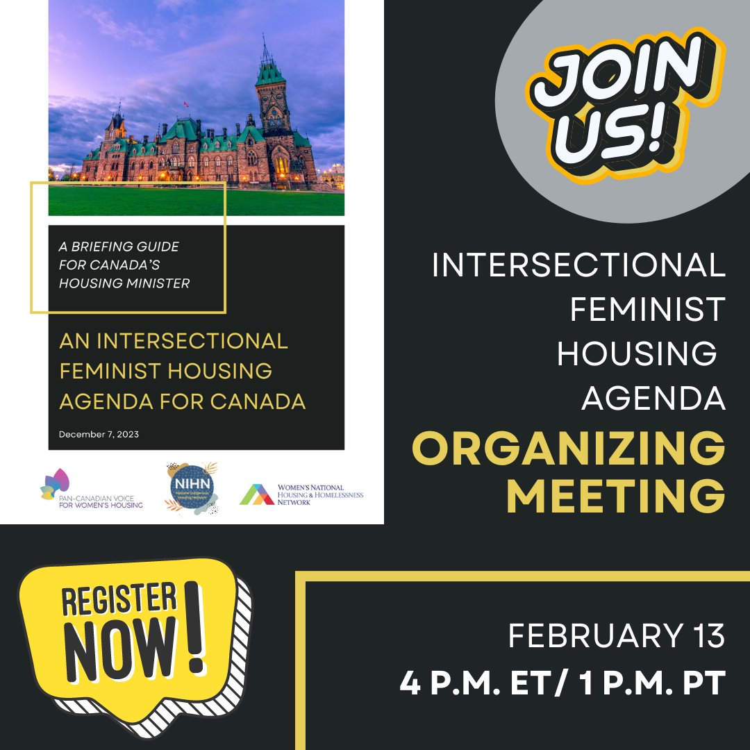 voice4housing's tweet photo. Save the date! How can we collectively push forward the Agenda’s 15 Calls to Action to the Minister of Housing? 

Register for the Intersectional #FeministHousingAgenda Organizing Meeting on Feb. 13: https://t.co/S6W69SzbgT 🏡🌟 

#SheTheyUs #MakingRoomInHousing #MakingRoom https://t.co/6Eu79DrUzZ