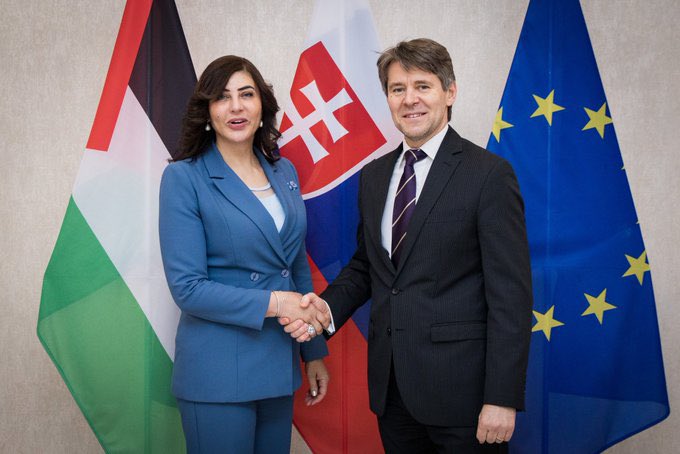 Excellent exchange with my counterpart @MarekEstok_SK in #Slovakia on the war on Gaza, the need for a ceasefire, bilateral relations & convening the joint committee as soon as possible. Israeli violations against political prisoners and war crimes & crimes against humanity.