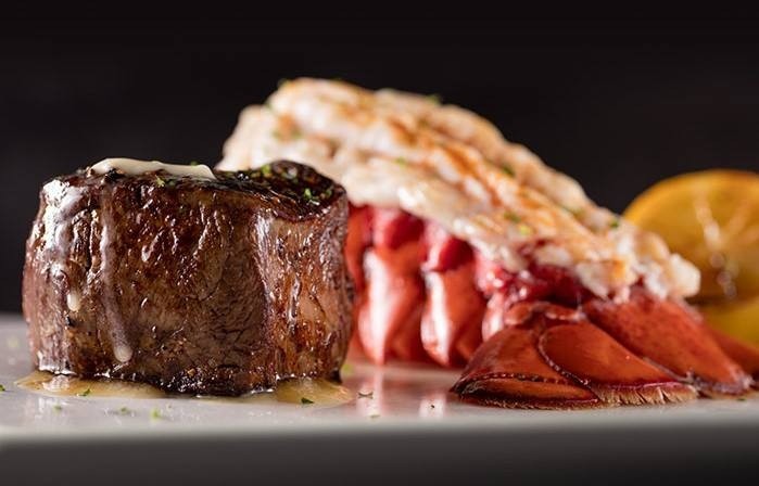 FoxFire_Geneva's tweet photo. Get ready to dive into our Famous Surf n Turf Special at FoxFire's Surf and Turf Tuesday! Enjoy a 4oz Certified Angus Beef ® Filet with a 4oz Maine lobster tail for just $26.95! Don't miss our other delicious Surf and Turf combinations too! #SurfNTurf #FoxFireRestaurant #Foodie https://t.co/8FwplwNjiB