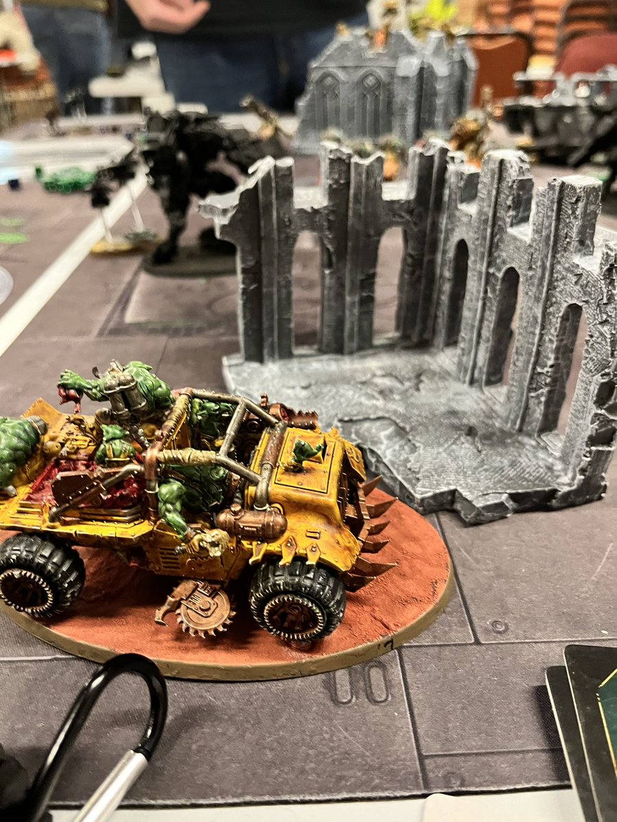 vitamind95's tweet photo. Got to face off against some shooty bois over the weekend. Strong showing from the couple of squig riders I had and of course the beastboss being the best boss surviving an entire round of tau shooting on one wound because of his invuln and fnp. Great game. https://t.co/P86C7S0YD5