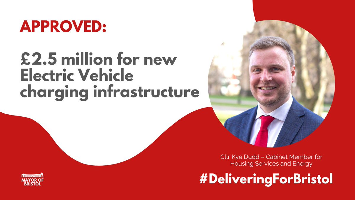 🔌 Electric Vehicles ✅ Cabinet invests almost £2.5 million to support @BristolCityLeap to deliver Electrical Vehicle charging infrastructure, introducing 11 new community/destination charging hubs and expanding the region's network of 200 charging bays: bit.ly/3UB68lr