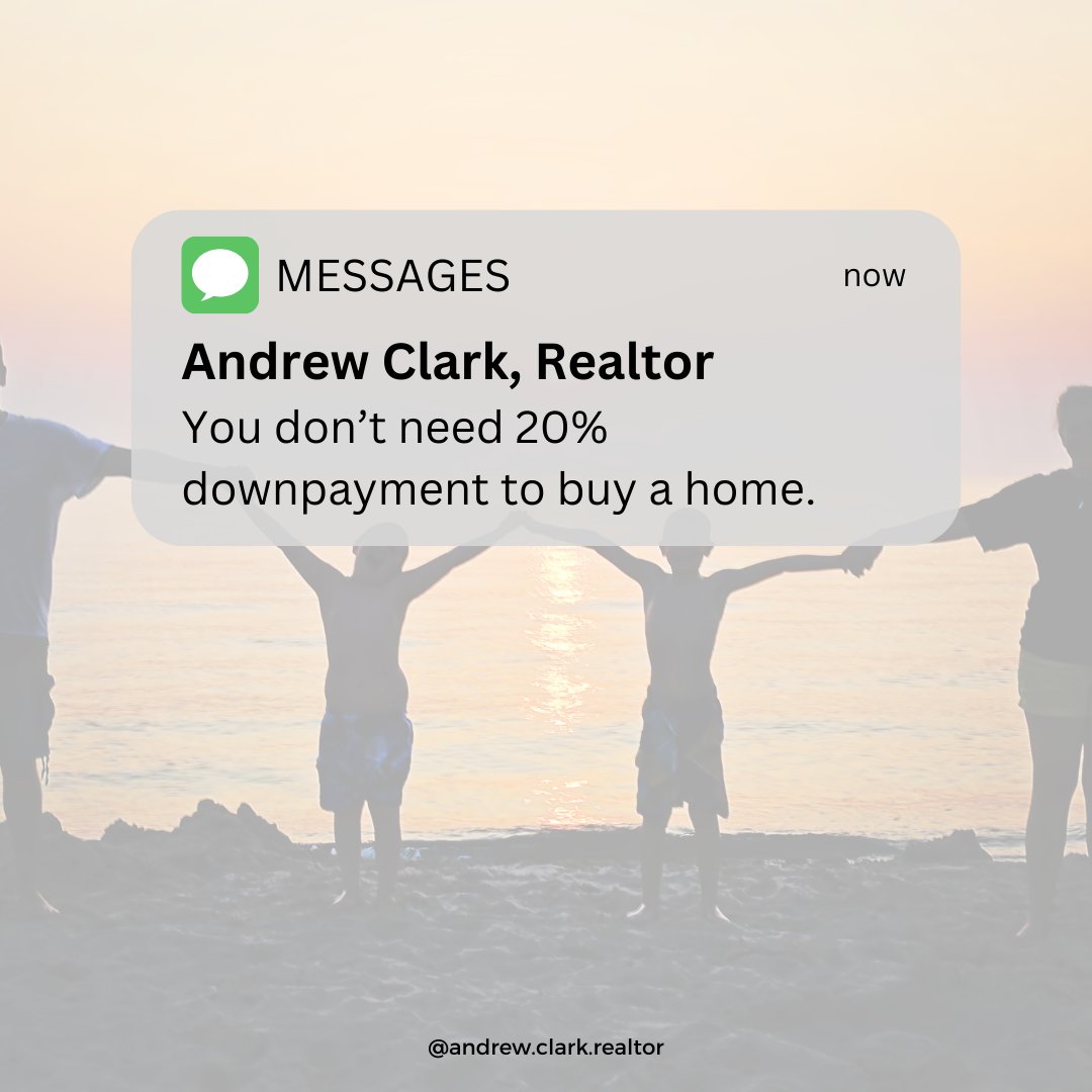 andrewclarkdfw's tweet photo. 54% of home buyers put less than 20% down. 
You do not need a 20% downpayment to buy a home. 
Allow me to connect you with my preferred mortgage lender who will formulate the best loan structure for your finances. https://t.co/PHaQjmJ4Nl