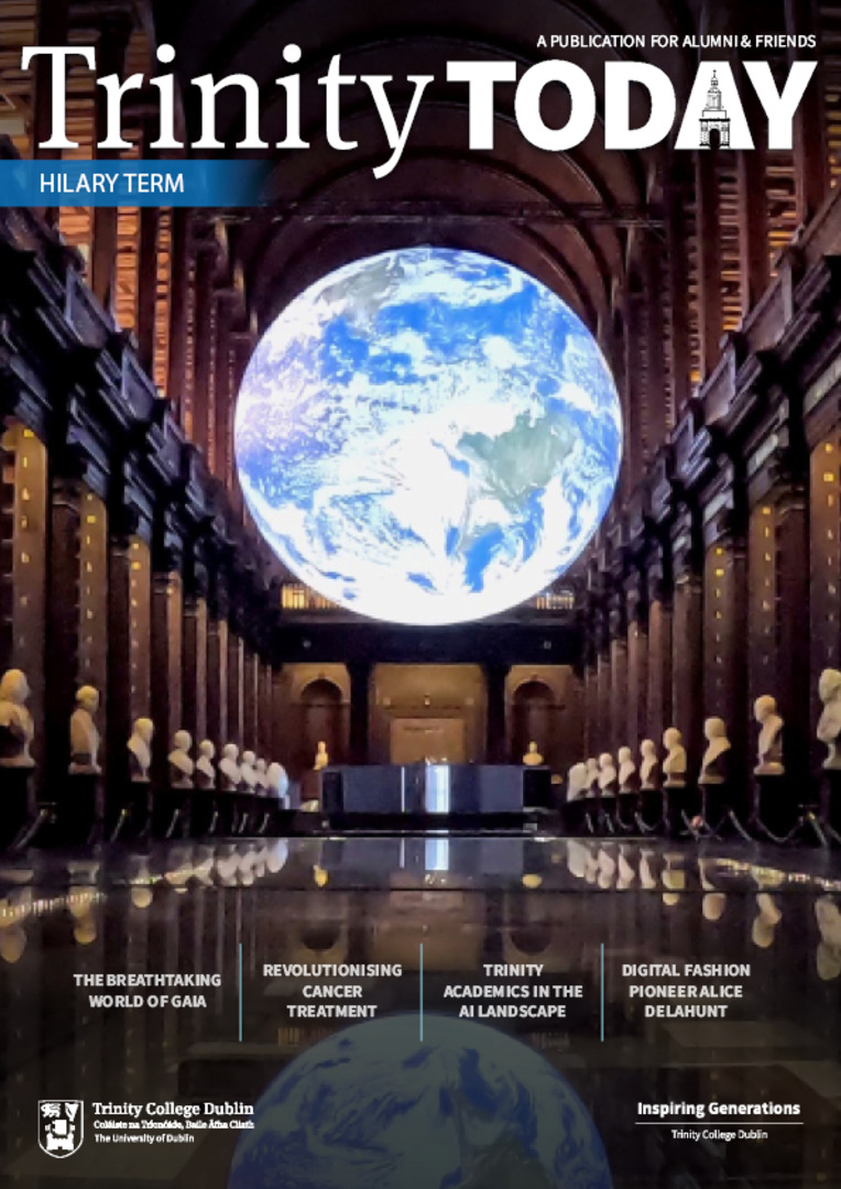 #TrinityToday Hilary Term Edition is out now! From the breathtaking world of Gaia to learning about Trinity academics in the AI landscape, catch up on your alumni & campus news🌏 Read here: bit.ly/3Ub5WsP #InspiringGenerations #TCDAlumni