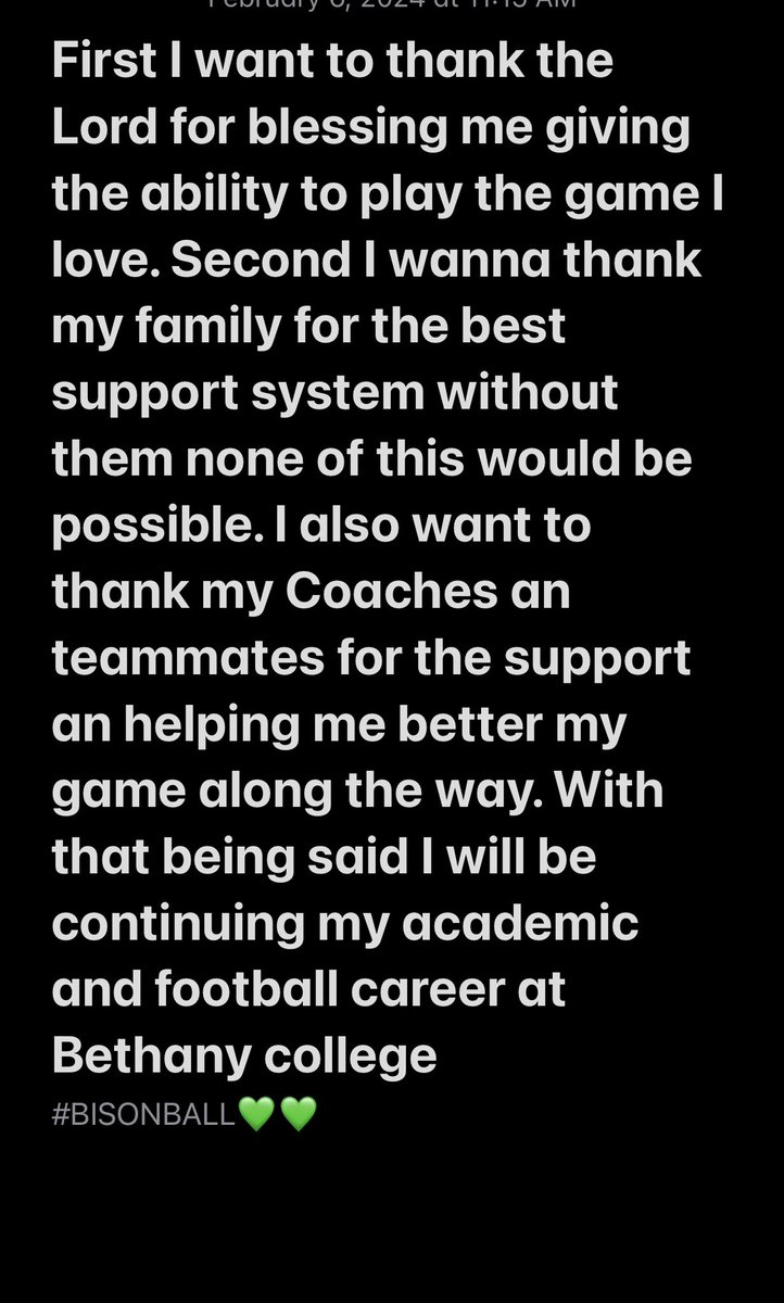 1000% Committed @BethanyWVFB @CoachStantonBC Let’s goooo💚