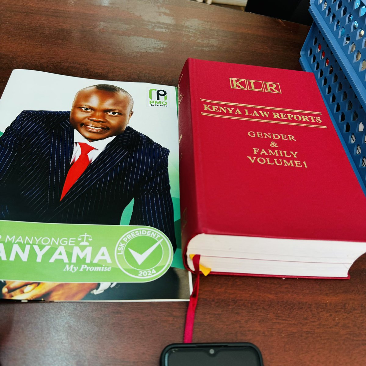 Senior graced my humble chambers and added to my library. 

A little chat and I told him the ground is soft. 

All the best <a href="/pwanyama/">Peter Wanyama</a> .