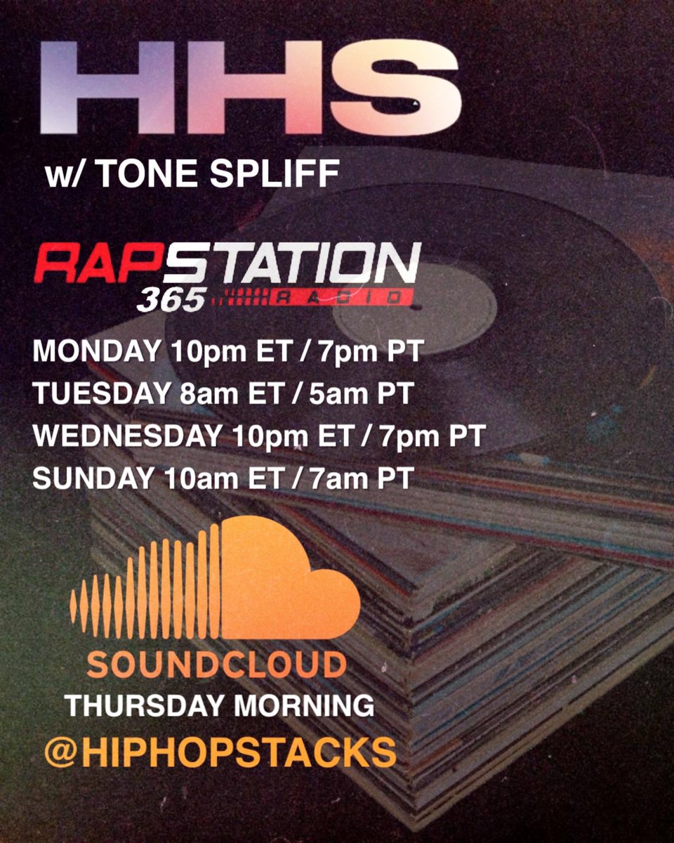 ToneSpliff's tweet photo. Check this week’s Hip Hop Stacks playlist. Catch the replay all week on @Rapstation365 

#boombap #undergroundhiphop https://t.co/bx2eYmGaVW