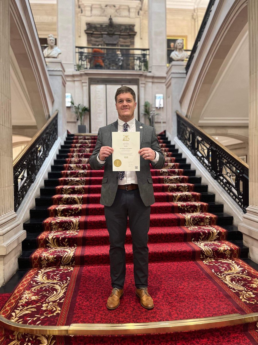 Congratulations to one of our Senior Engineers, Rob Warwick, on attaining chartered status with the <a href="/ICE_engineers/">ICE</a>. Great to see the hard work has paid off for him. Thoroughly deserved

#civilengineering #thisiscivilengineering #engineeringexcellence #instituteofcivilengineers