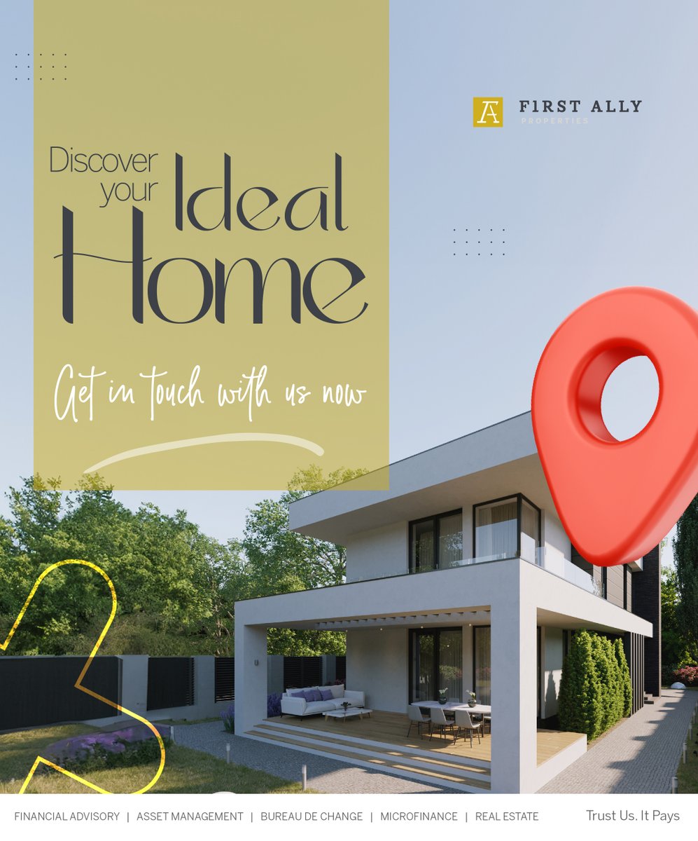 Home isn't just a place, it's a feeling, reach out to  us today to begin your journey towards finding the perfect place to call your own.

Together, let's find the home that fills your heart with joy.

#FirstAllyProperties #Yourdreamhome