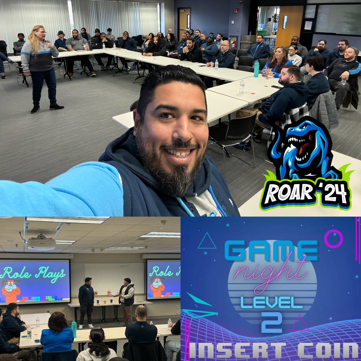 Game Night level 2 with #TeamHurricaNE. Getting the team ready to  #wiNEverything and #Roar24! #YearoftheExpert @Pca9802 @firas_smadi @emilywiper @TheRealOurNE