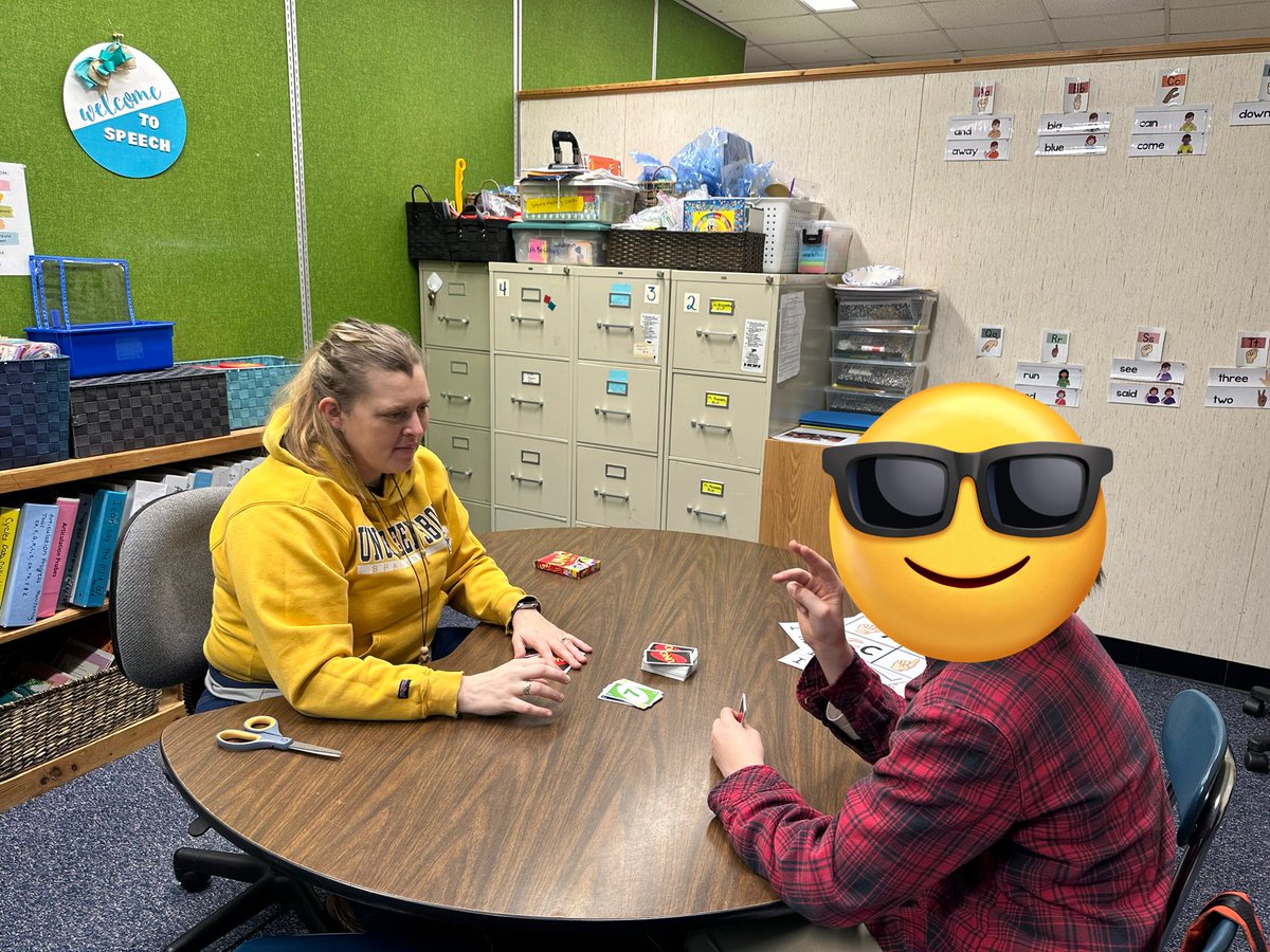 Using uno to work on colors and numbers in ASL. Keep learning fun in addressing language learning. #Deafed #LanguageLearning