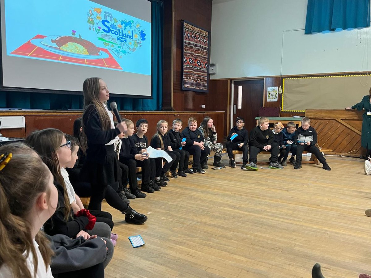 MissORoddick's tweet photo. Thank you to P5 family and friends that joined us on Friday morning for our learning showcase assembly! We were so excited to share our #ClydeintheClassroom updates with you. 🐟 @ThornliePS https://t.co/AKngqo6YJJ
