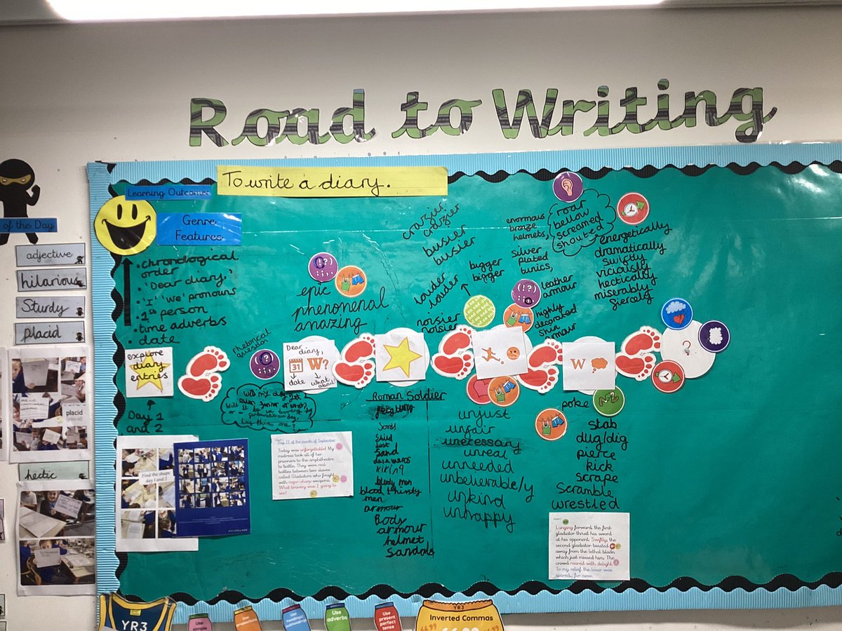 Cherry class are 3 days into their sentence stacking lesson, we’re writing a Roman diary entry based on “Diary of Iliona” 📖✍️⭐️🤓 <a href="/TrainingSpace/">The Training Space</a> <a href="/janeconsidine/">Jane Considine</a>