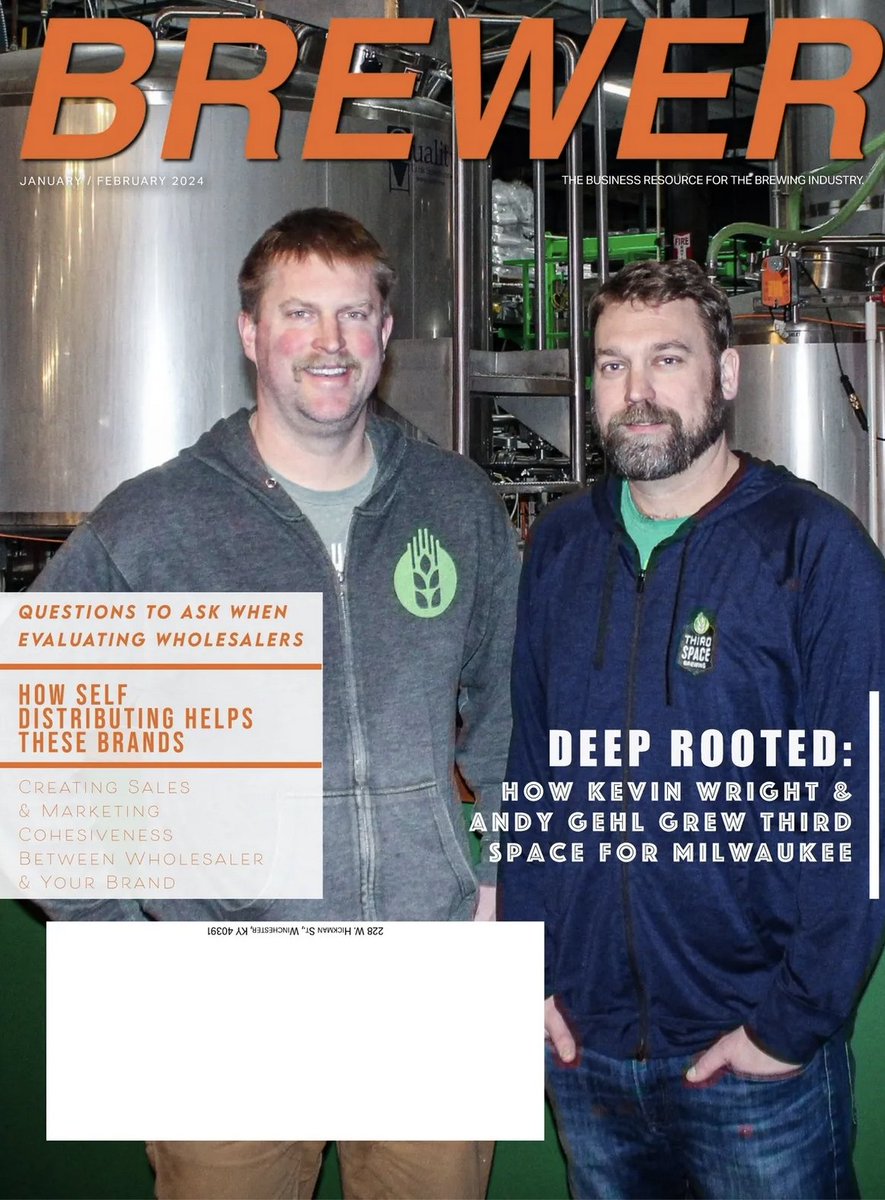 Our latest issue is now in digital form w/ our cover story w/ Milwaukee's @thirdspacebrews. Insights on distribution, be it through self-distro or w/ a wholesaler. Barrel-Aging 101 with @MidwestBarrelCo & how Kernza could be a future staple in a Malt Q&A. bluetoad.com/publication/?i…