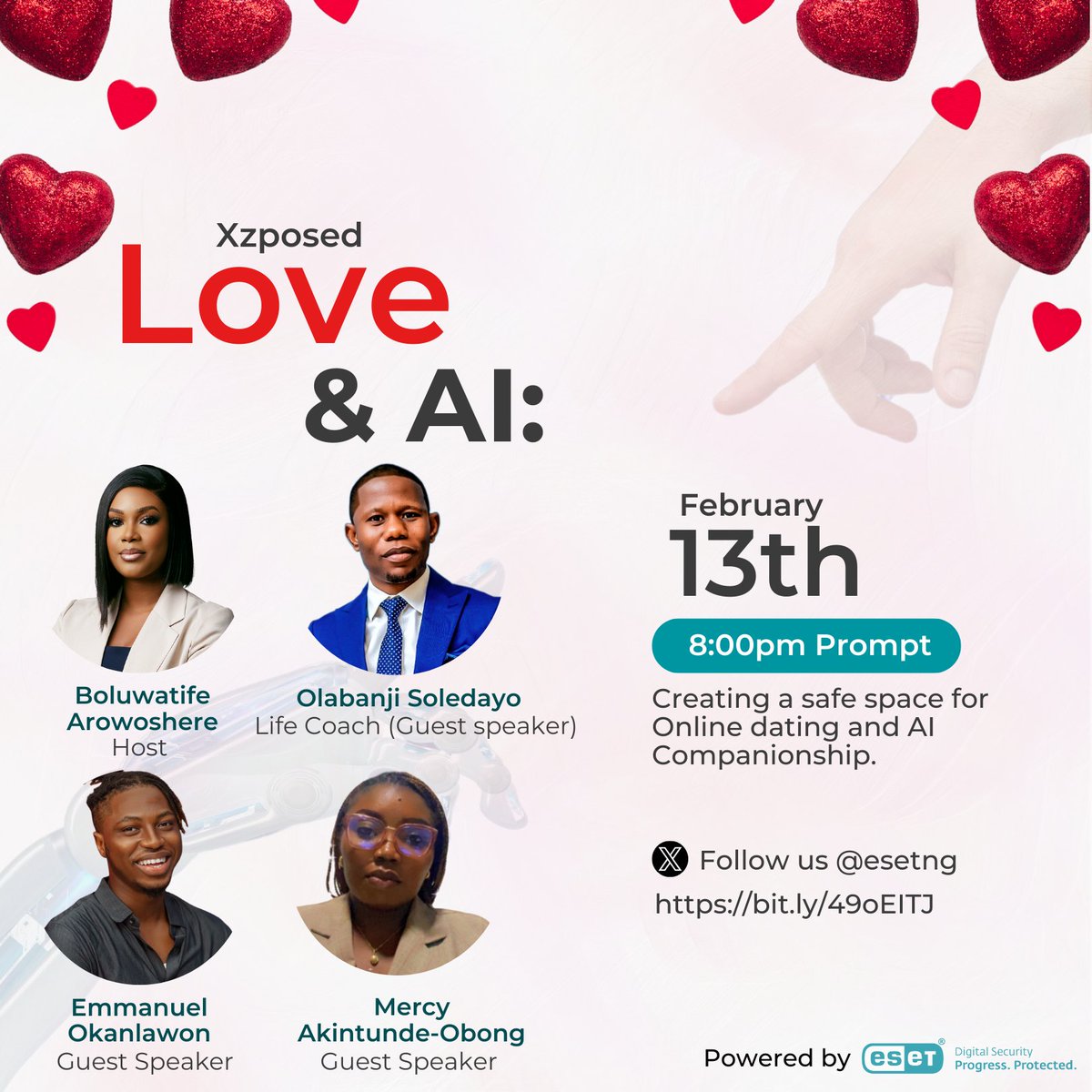 esetng's tweet photo. As a special offer,  5 lucky attendees will have the chance to win a 1-year Subscription of  ESET INTERNET SECURITY Software for 3 devices, absolutely free! 

To participate, follow us @esetng on X (Twitter) and be sure to set a reminder.
[https://t.co/xnYiPBwoFx] 

#LoveandAI https://t.co/GV3o376HA2