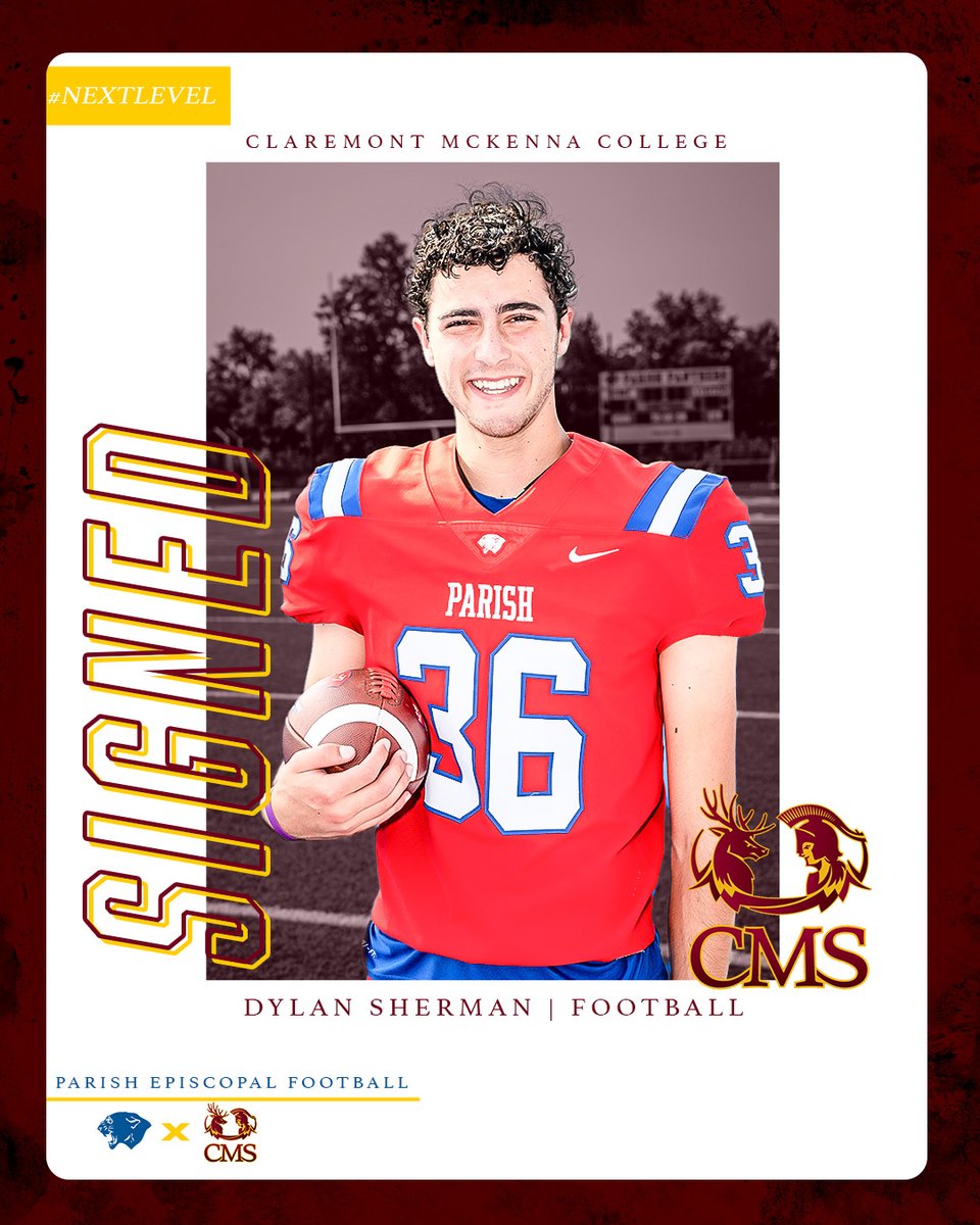 ParishSports's tweet photo. Congrats to our Panther Signee:
Dylan Sherman – Claremont McKenna College 
@parishepiscopal @ParishFootball @coachnovakov https://t.co/oT7XIaCait
