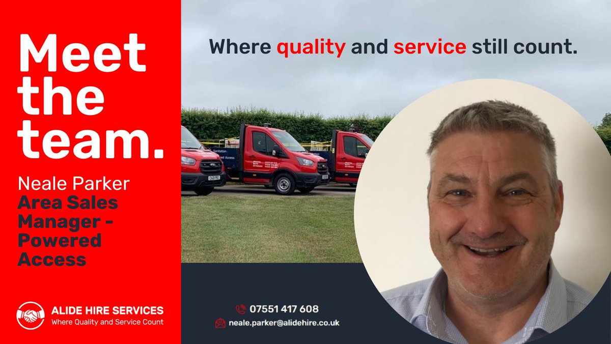 Meet Neale Parker, our Powered Access Guru and Area Sales Manager! 🌟 With a direct line at 07551 417 608 and just an email away at neale.parker@alidehire.co.uk, Neale's the go-to expert for all your powered access needs. Let's elevate your projects together! #MeetTheTeam