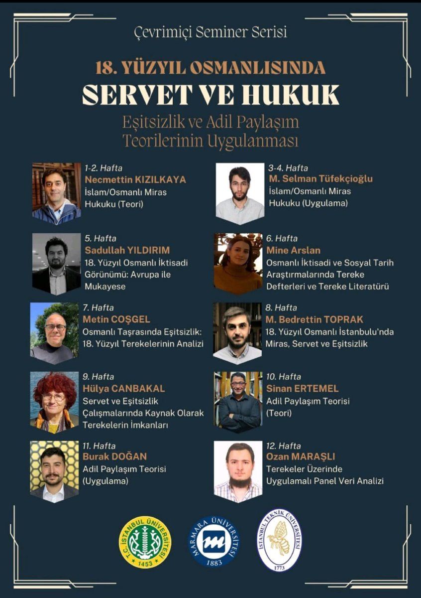 islamiktisadi's tweet photo. • ETKİNLİK 

"Çevrimiçi Seminer Serisi: 18. Yüzyıl Osmanlısında Servet ve Hukuk"

👉🏻 Kayıt Formu: https://t.co/AhBCF0lkq1

🔗 https://t.co/290FGPoCYQ https://t.co/zbCYS1piM7