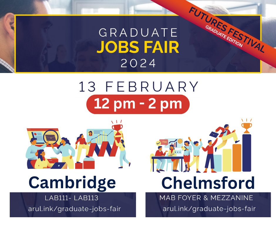 The Graduate Jobs Fair 2024 is happening next week - February 13th, 12pm to 2pm. It's one of the biggest on-campus jobs fairs and offers a fantastic opportunity to network with employers and find your dream graduate job. 🎓aru.joinhandshake.co.uk/edu/career_fai…