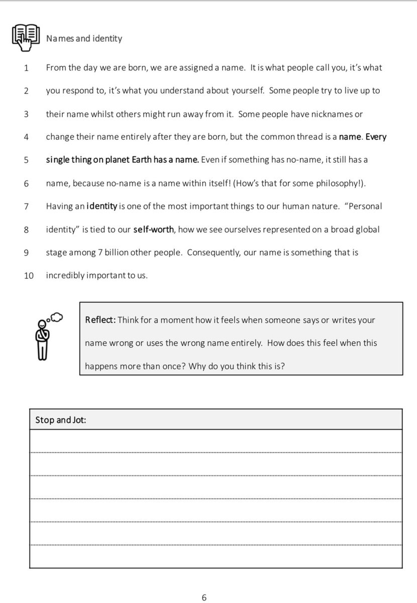 CLVCooper's tweet image. Inspired &amp;amp; supported our amazing History National Lead @stanf80 &amp;amp; English National Lead our Y7 PD lessons next term on identity focus on the power of a name. Lessons use the balcony scene in Romeo &amp;amp; Juliet &amp;amp; some history of names throughout 🌍#personaldevelopment #pshe #booklets