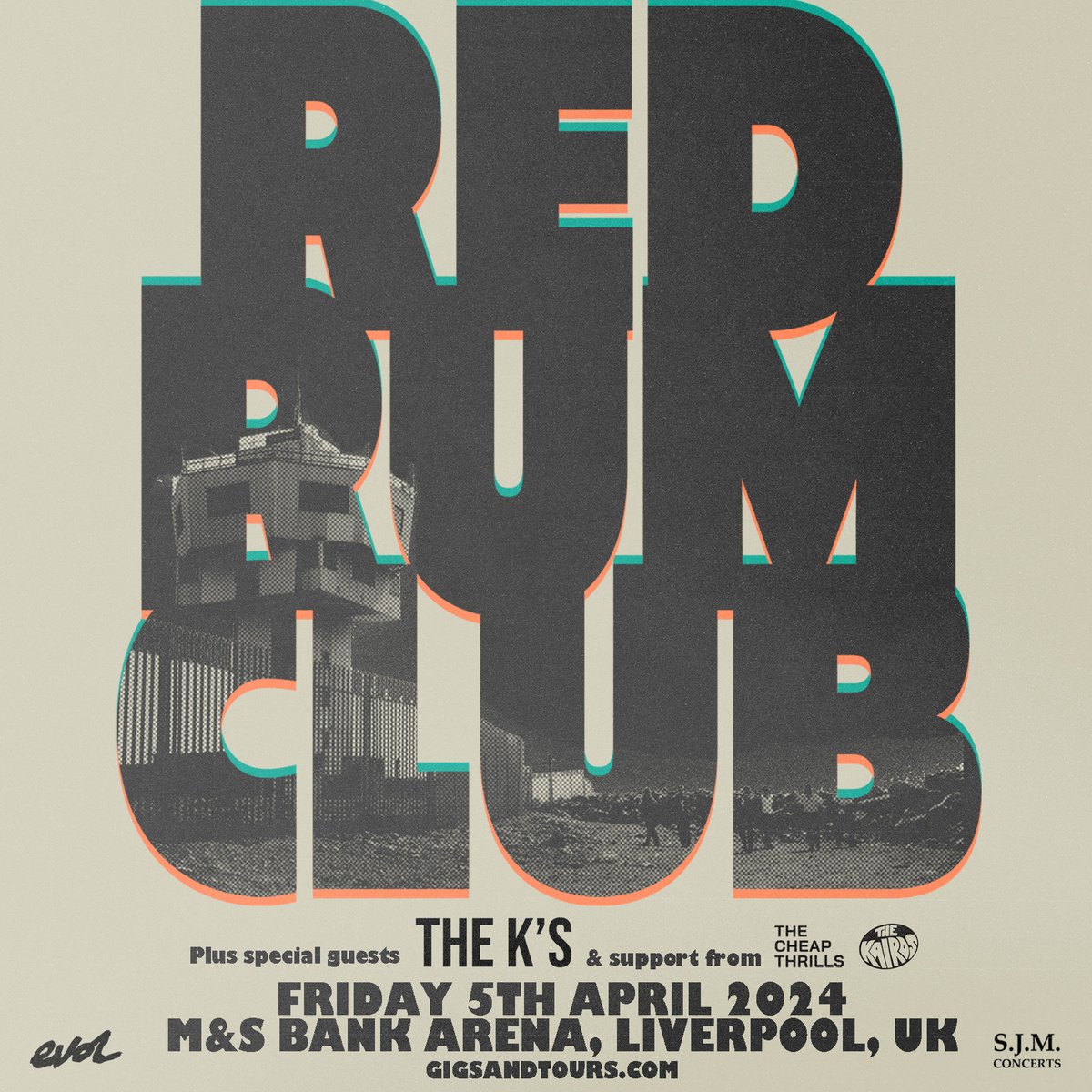 This is gonna be HUGE! Special guests @TheKsUK plus supports @TheCheapThrills and @TheKairos1 will be joining @RedRumClub for their massive hometown show at @MandSBankArena in April ⚡️ Grab tickets here gigst.rs/RRCLIV