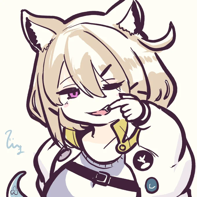 アークナイツのウタゲ落書き 