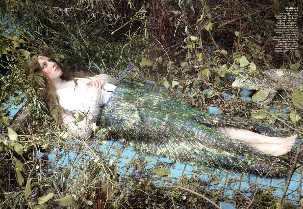 saoirse ronan as ophelia photographed by steven meisel for vogue, december 2011.