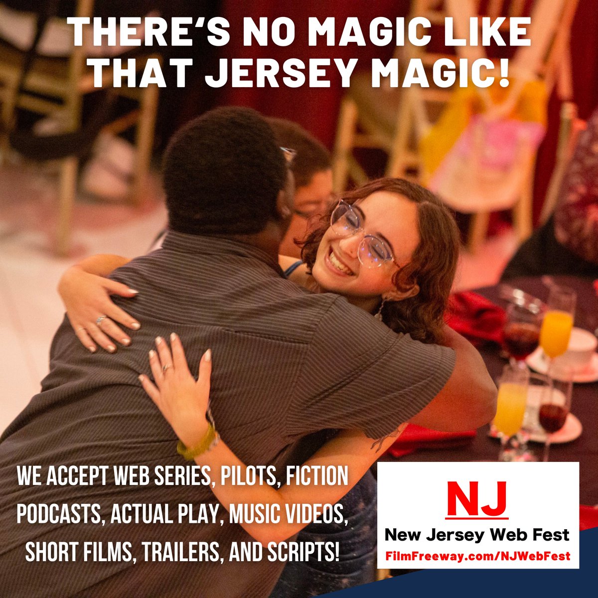 When we say #FeelTheMagic, we mean it! (Just ask anyone who has been there!) ⭐️⭐️⭐️⭐️⭐️⭐️ Submit your #WebSeries, #Pilot, #FictionPodcast, #ActualPlay, #MusicVideo, #ShortFilm, #trailer, or #script! ⭐️⭐️⭐️⭐️⭐️⭐️ FilmFreeway.com/NJWebFest #FilmFestival #WebFest #NewJersey