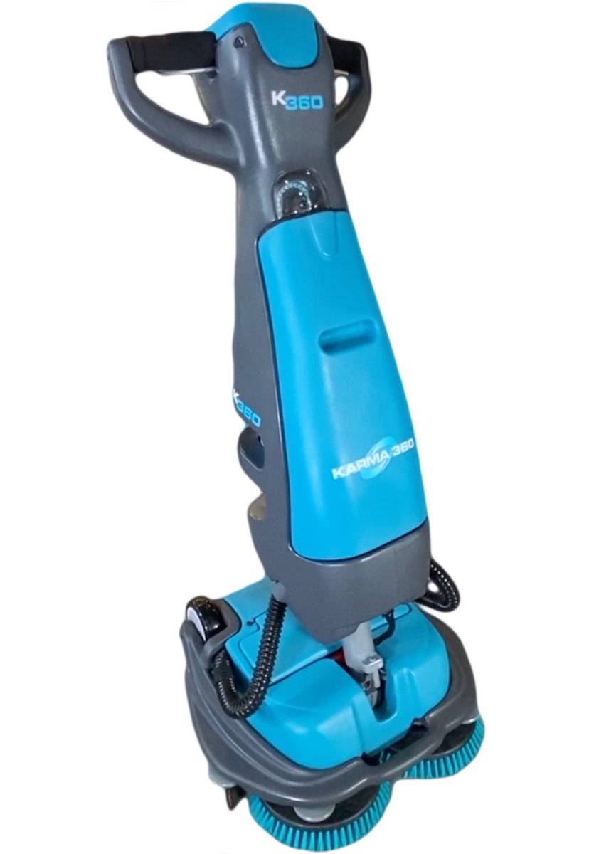 PCJS_TinleyPark's tweet photo. The Karma 360 Scrubber is here! Great for small spaces.   

-Battery powered with 70 minutes runtime 
-Easy upright storage 
-Dispenses product, scrubs, and recovers in one pass! 

Call our offices today for a demo!  

708-468-8241 https://t.co/xlOea0xPyM