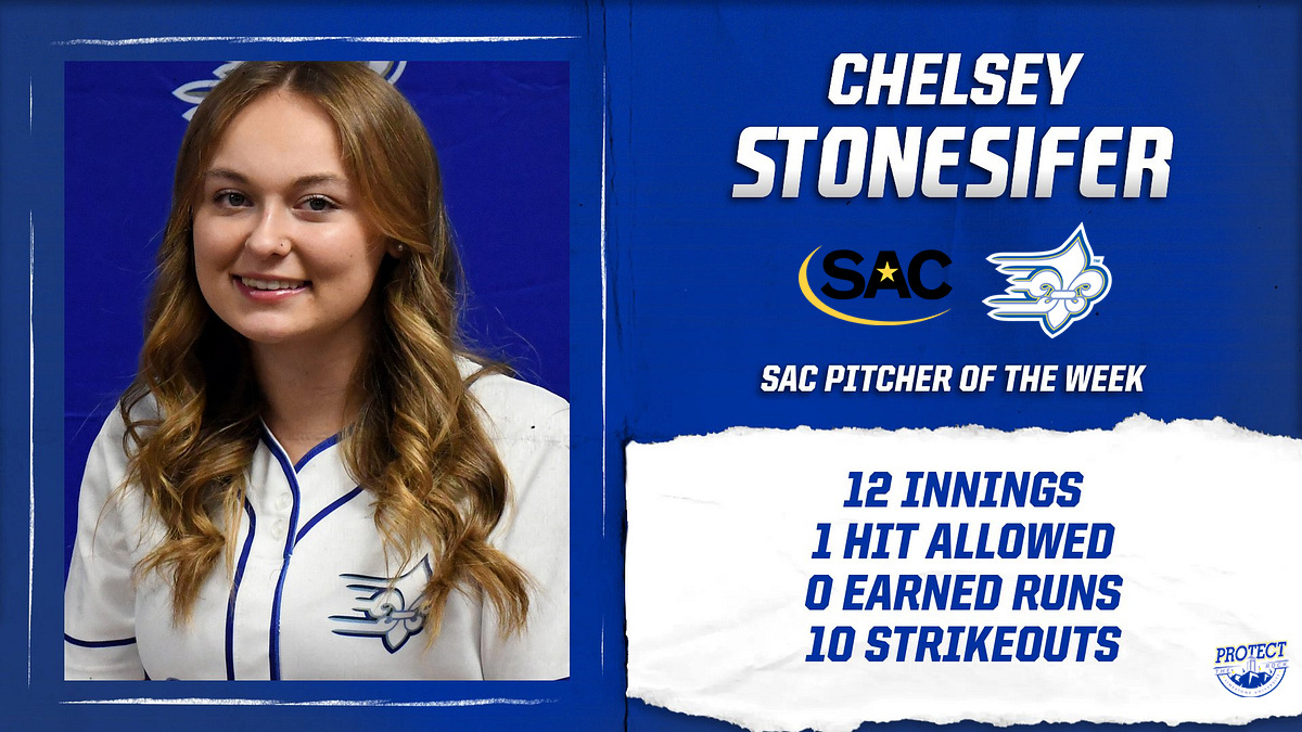 Following an impressive debut weekend at the Valkyrie Classic, freshman Chelsey Stonesifer of the @LimestoneSball team has been named South Atlantic Conference pitcher of the week. 📊 ow.ly/gGzk50QypKM #GoSaints #LimestONEnation