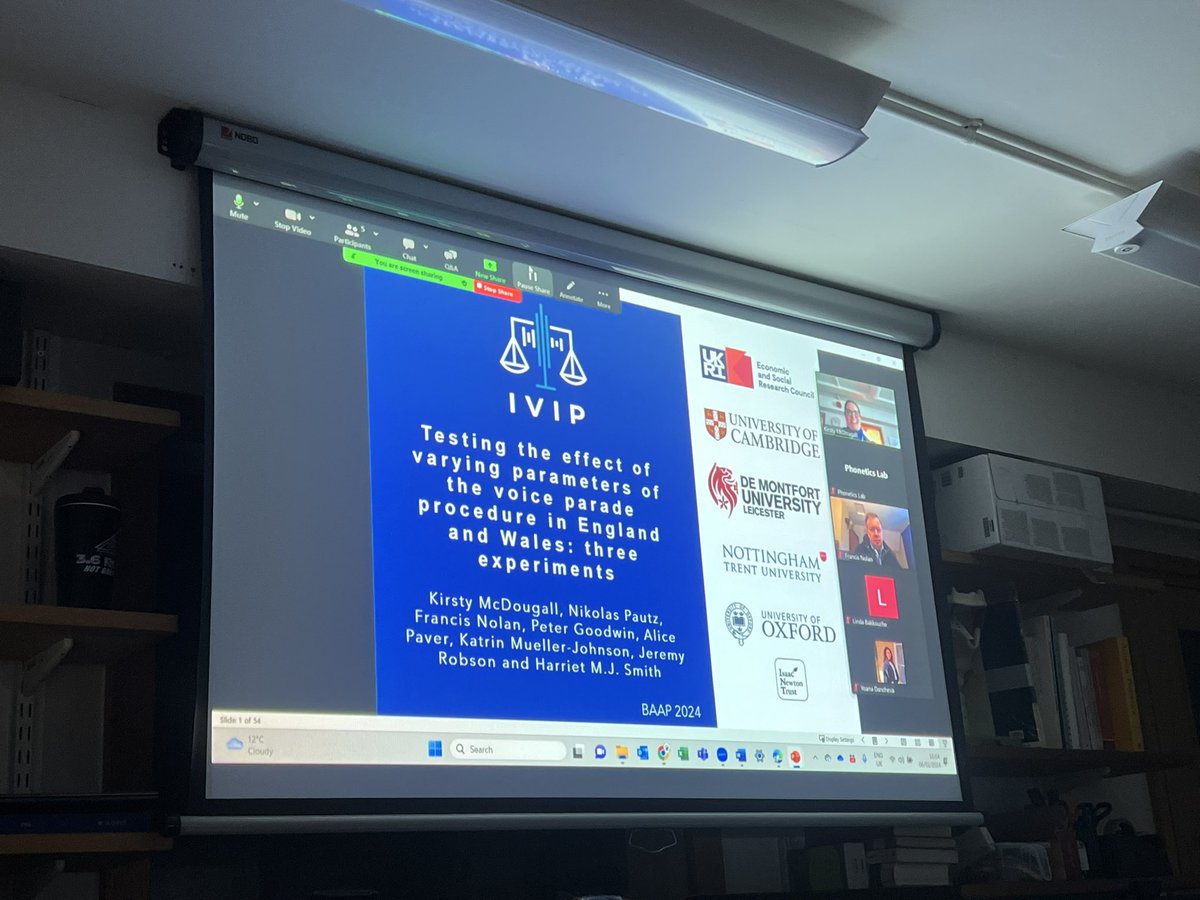 Our lab phonetics and phonology seminar was given by Dr Kirsty McDougall today. Here we heard about some recent findings from the <a href="/ivipproject/">IVIP</a>