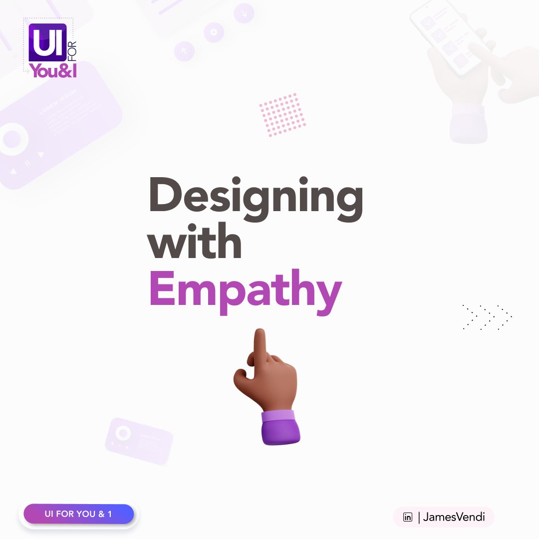 𝘐𝘧 𝘢 𝘜𝘐 𝘥𝘦𝘴𝘪𝘨𝘯 𝘭𝘢𝘤𝘬𝘴 𝘦𝘮𝘱𝘢𝘵𝘩𝘺, 𝘪𝘵 𝘤𝘢𝘯 𝘯𝘦𝘨𝘢𝘵𝘪𝘷𝘦𝘭𝘺 𝘪𝘮𝘱𝘢𝘤𝘵 𝘣𝘰𝘵𝘩 𝘵𝘩𝘦 𝘶𝘴𝘦𝘳 𝘦𝘹𝘱𝘦𝘳𝘪𝘦𝘯𝘤𝘦 𝘢𝘯𝘥 𝘵𝘩𝘦 𝘱𝘳𝘰𝘧𝘪𝘵𝘢𝘣𝘪𝘭𝘪𝘵𝘺 𝘰𝘧 𝘵𝘩𝘦 𝘱𝘳𝘰𝘥𝘶𝘤𝘵.
🧵
#UIUX #EmpathyInDesign #UserCenteredDesign #DesignThinking