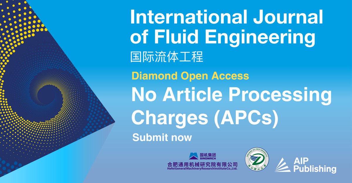 AIP_Publishing's tweet image. We are thrilled to introduce the International Journal of Fluid Engineering, devoted to publishing research on the characteristics of fluid science matters in engineering. #fluidphysics #fluidengineering #OA

Submit now 👇 
aippub.org/3SK4dK0