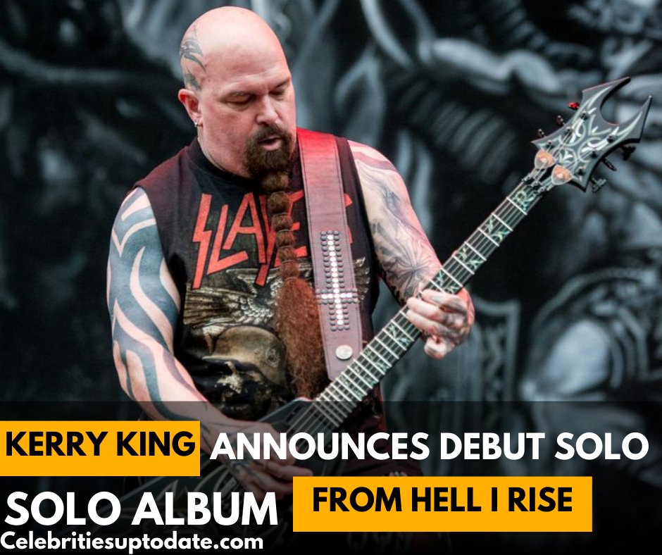 🎸 Slayer's Kerry King is stepping into the spotlight with his debut solo album 'From Hell I Rise'! 🤘 Get ready for some heavy riffs and signature King style. Mark your calendars for May 17! #KerryKing #FromHellIRise #Slayer #HeavyMetal #NewMusic #SoloAlbum #May17Release