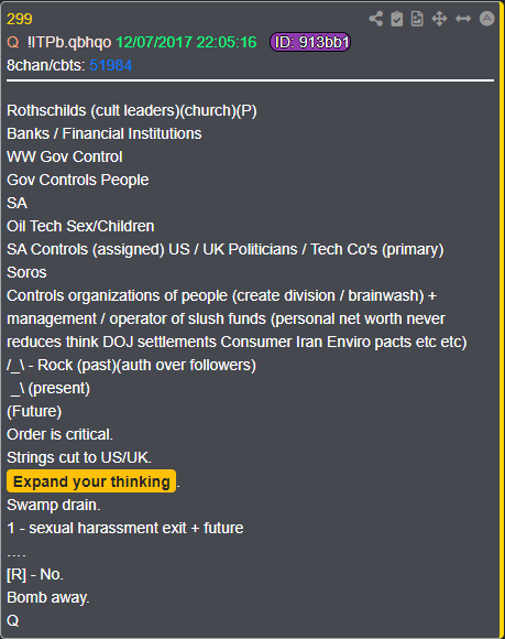 Gideon_Braver's tweet photo. Ahh yes, I have been. Very interesting case, though I highly doubt he is Satoshi in my opinion but the big companies are saying he is, now he has to prove he does not hold that wallet. How would they know, how does he prove this? 

Upgrade your thinking is basically the same thing Q said  with "Expand your thinking", drop 299 relates.

I think we are witnessing the destruction of Bitcoin as a possible trade currency which many players want and most likely was created by the alphabets and or mega corps. /_\ - Rock  

We always knew BTC was not the one D...  https://t.co/p8L7PYqaUV