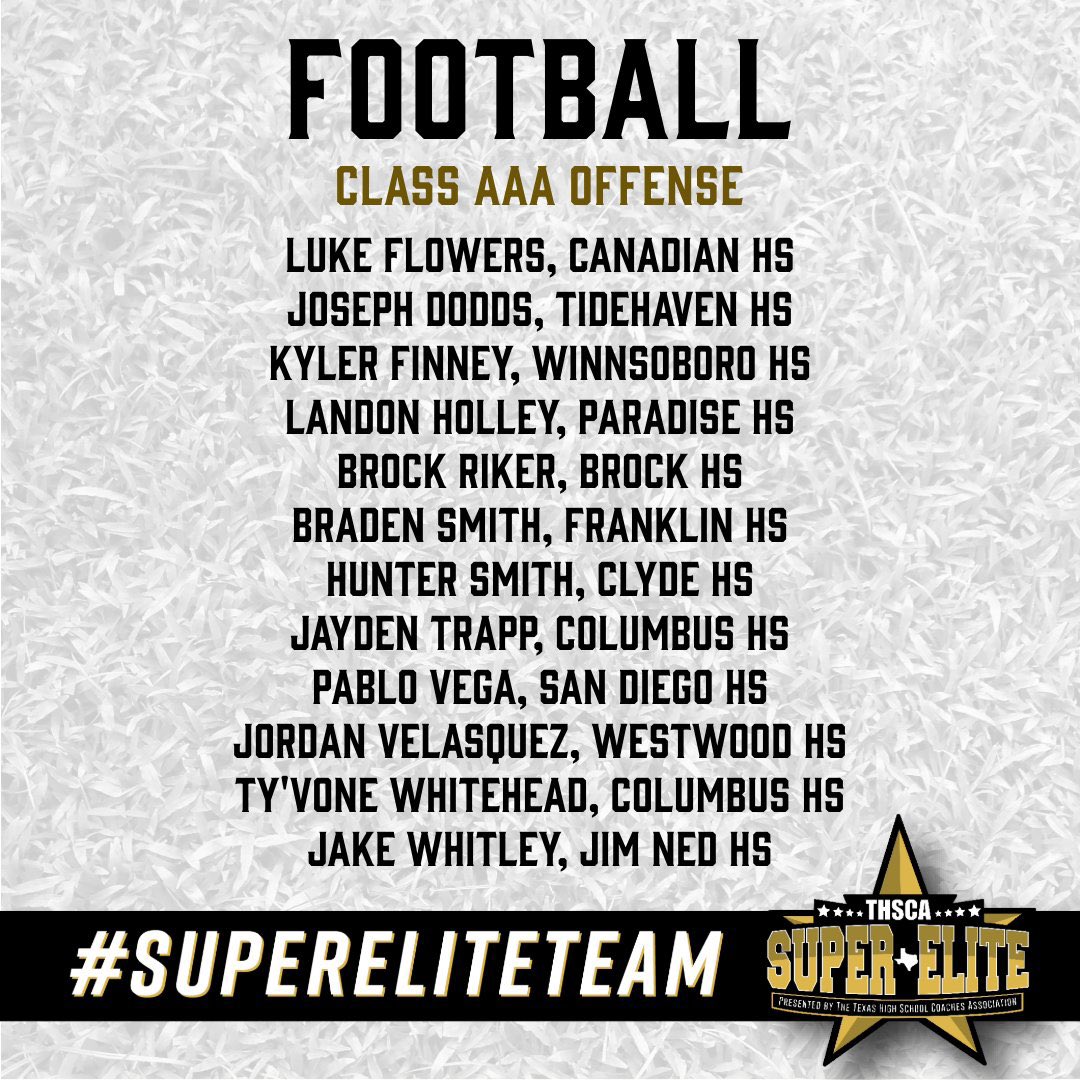 Pretty cool to make <a href="/THSCAcoaches/">THSCA</a> super elite team!!!