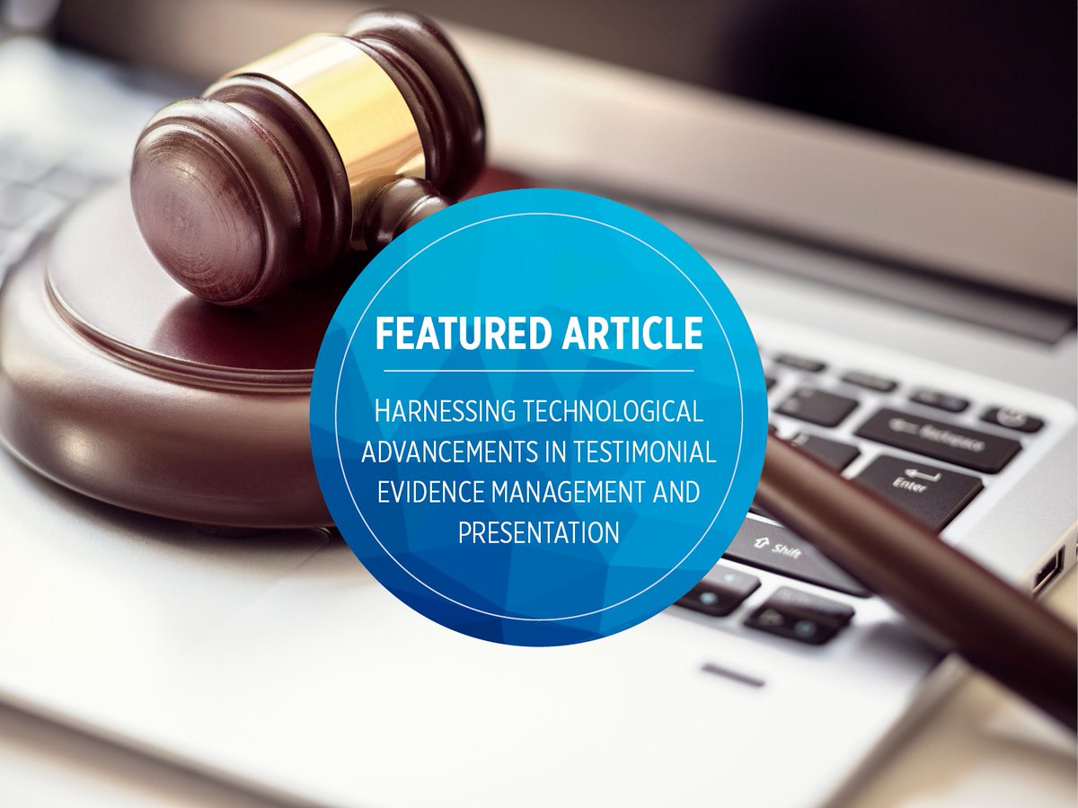 🎥📰Check out the ILTA article, "Harnessing Technological Advancements in Testimonial Evidence Management and Presentation: A Game Changer for Litigation Outcomes" by Veritext's Mike Murray

☑️bit.ly/4bozd9v

 #veritext #depositions #legal #attorney #exhibit #transcripts