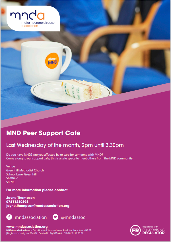 Sheffield, Doncaster, Barnsley! Join us at our support café first Friday of each of month! More details below 🧡💙🧡💙