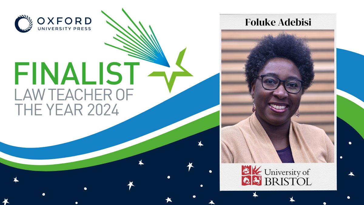 Huge congratulations to Prof Foluke Adebisi @folukeifejola for being shortlisted for the prestigious Law Teacher of the Year Award! 🤩👏 Read more on the @OUPLaw webpage: 🔗bit.ly/42rsdER #ltoty