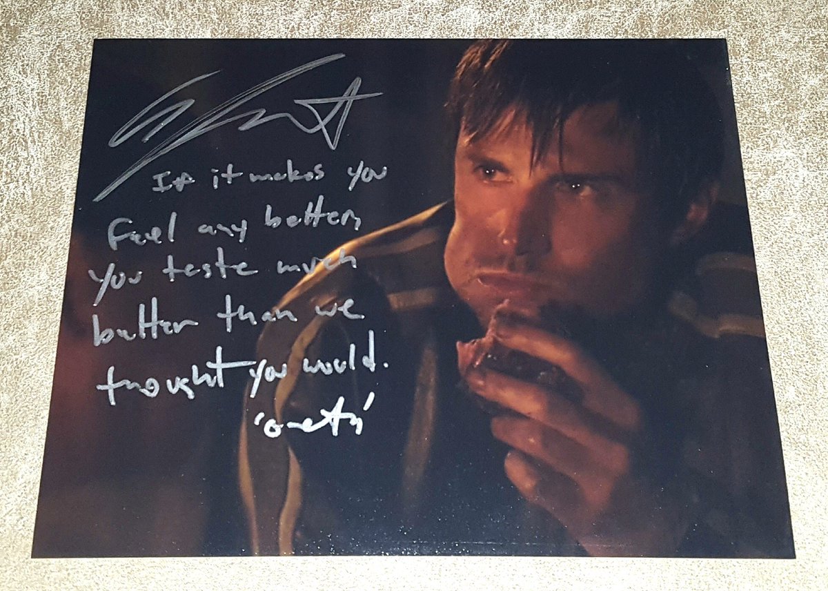 seattlegrapher's tweet photo. @MrKdub The Walking Dead fans know. Andrew J. West, who played Gareth, was so nice and added this quote. #taintedmeat https://t.co/27WDqyU1j9