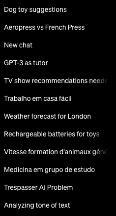 This looks like a pretty serious ChatGPT bug where titles of chats for other users are being pulled into my account. Concerning that data can make its way across accounts. Anyone else see this? #ChatGPT