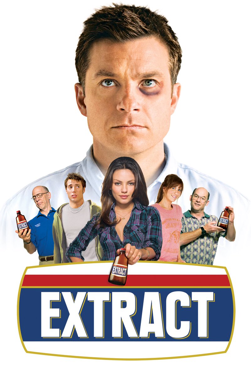 Was watching Extract. A perfectly good comedy with a lot of laughs.

#ExtractMovie #MikeJudge #JasonBateman #MilaKunis #KristenWiig #JKSimmons #DavidKoechner #CliftonCollinsJr #BenAffleck
