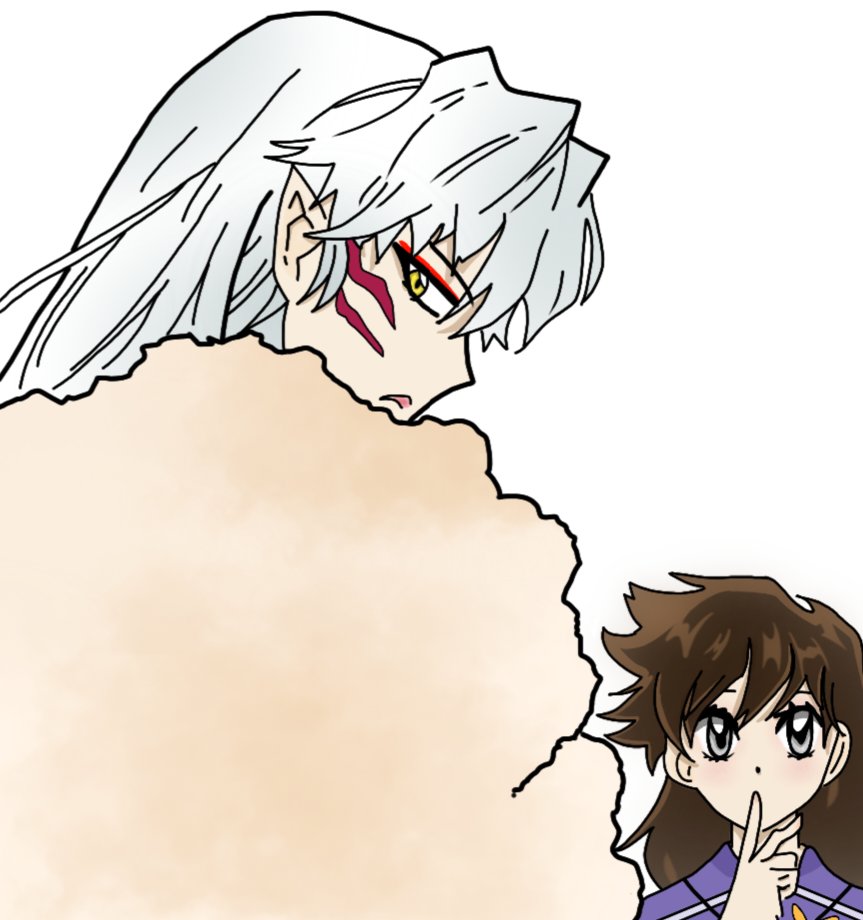 Shana_Hwang's tweet photo. Miss Shiina sensei's SessRin๐ฉท #Yashahime #coloringpractice https://t.co/T52J7eNasH