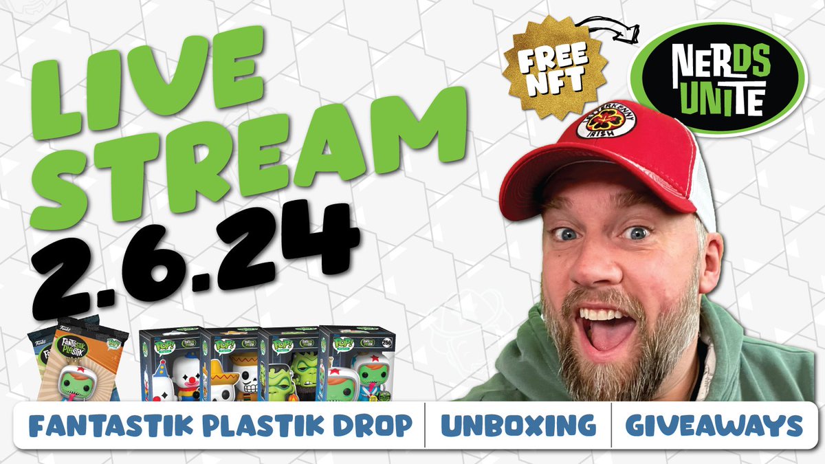 CSSully's tweet photo. Happy #FantastikPlastik Drop Day!!!
🕥I'll be LIVE, starting at 10:30am PT, for the big #NFT drop &amp; I'll be doing some community pack giveaways, thanks to Funko / Droppp!  #NerdsUnite

🤠 Twitch https://t.co/V76yD7uZ7A 
🤠 YouTube https://t.co/algcS9nqAU https://t.co/EpRbGWrg0q