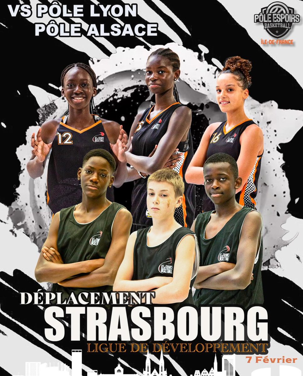 LIGUE DE DÉVELOPPEMENT 🙌🏻

👀Demain nos deux pôles prendront la route pour Strasbourg 📍 afin d’affronter le pôle Lyon et le pôle Alsace. 

——
#basketidf #liguededeveloppement #basket #pôleespoirs