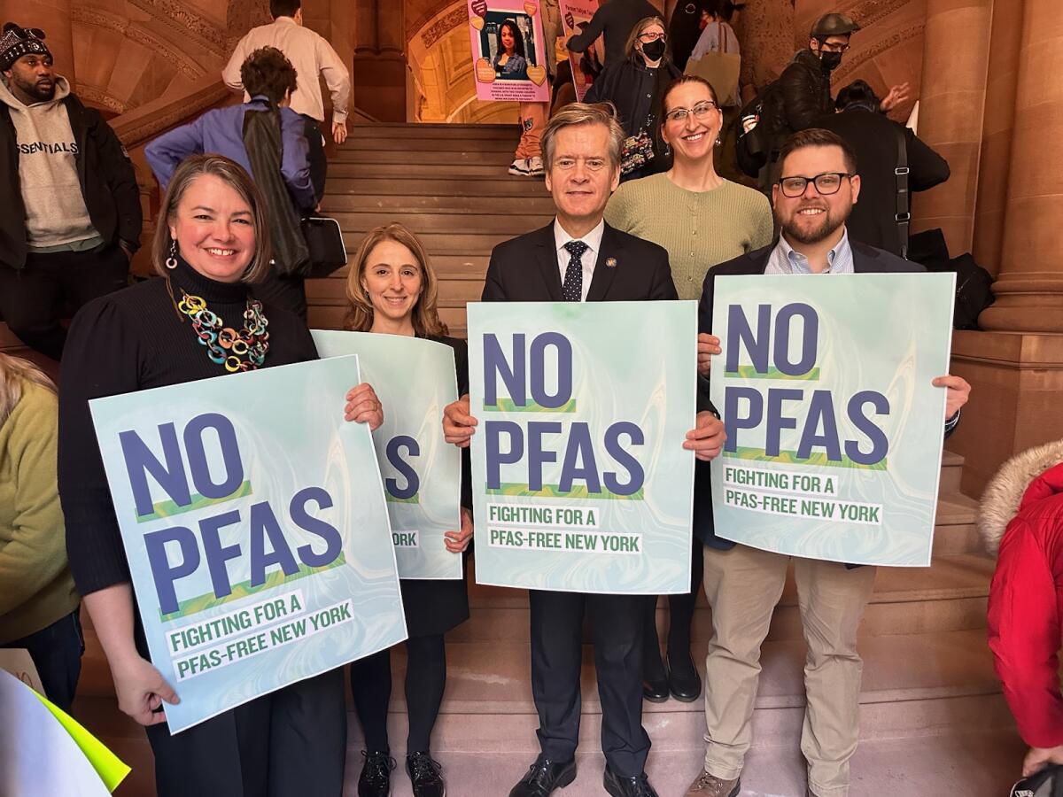 Legislators and the PFAS-Free New York coalition gathered in #Albany to call for urgent on #PFAS contamination in NYS. <a href="/Just_Green/">JustGreen</a> <a href="/NRDC/">NRDC 🌎🏡</a> <a href="/pfoaprojectny1/">PfoaProject NY</a> <a href="/SierraClubNY/">SC Atlantic Chapter</a> <a href="/citizensenviro/">Citizens Campaign for the Environment</a>  <a href="/NYSAAPCH3/">NYS AAP - Chapter 3</a> <a href="/BNWaterkeeper/">BNWATERKEEPER</a> <a href="/riverkeeper/">Riverkeeper</a> <a href="/SenatorHarckham/">Senator Pete Harckham</a> <a href="/bradhoylman/">Brad Hoylman-Sigal 🌈🥯</a>  nrdc.org/press-releases…