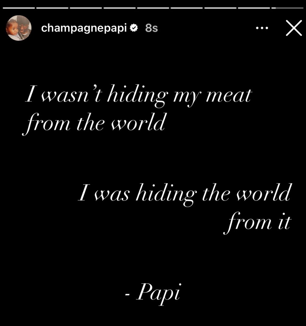Drake responds to footage circulating with a now deleted instagram story 😳