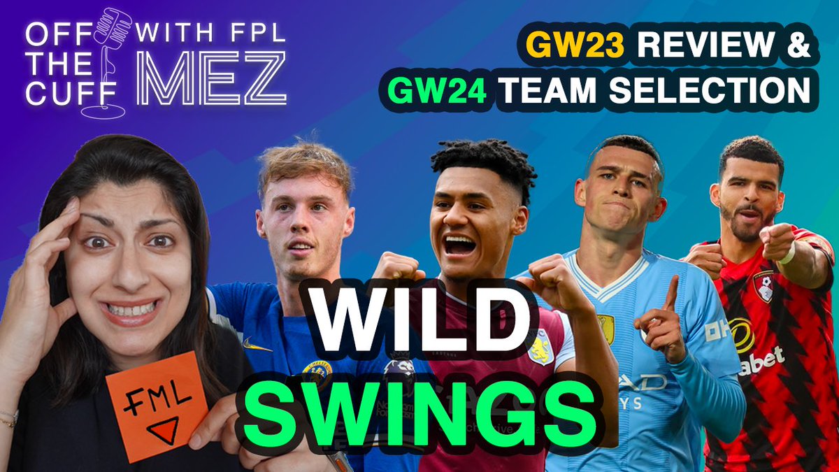 FPLMez8's tweet image. Hey folks, hope you can join me for an Off the Cuff chat to review my rollercoaster GW23🎢 l’ll also discuss my GW24 transfer plans 😅

⏰ Set your reminders: WED 9am GMT /  8pm AEST 🔔

🎙️ Spaces: 

📽️ YouTube: youtube.com/live/UjhYrarKA…

#FPL #FPLCommunity