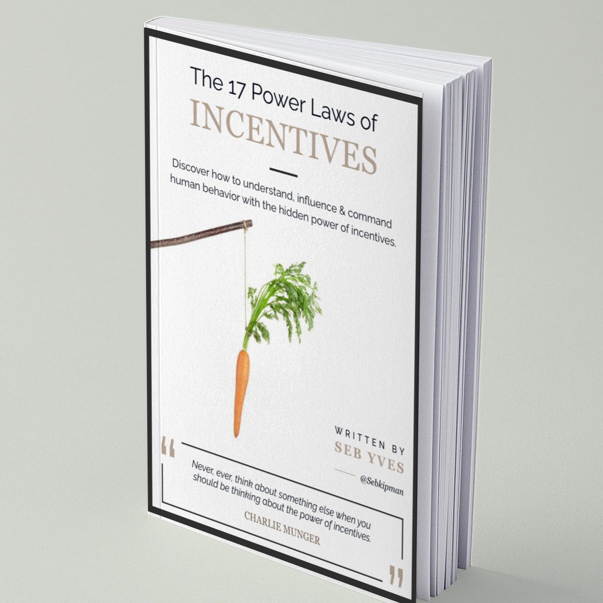 Incentives are THE best way to get anything you want in life and business by influencing human behavior. I've spent 100s of hours studying incentives so you don't have to. Now I've turned this research into the book '17 Power Laws of Incentives'. Want it? - Drop me a…
